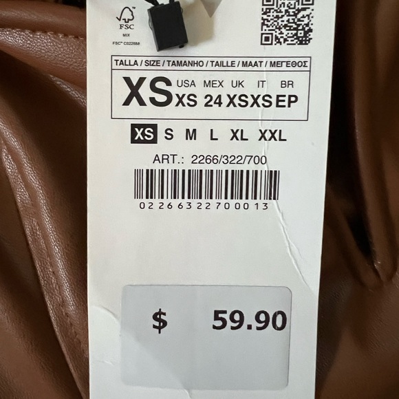 Zara faux leather dress - Picture 2 of 2